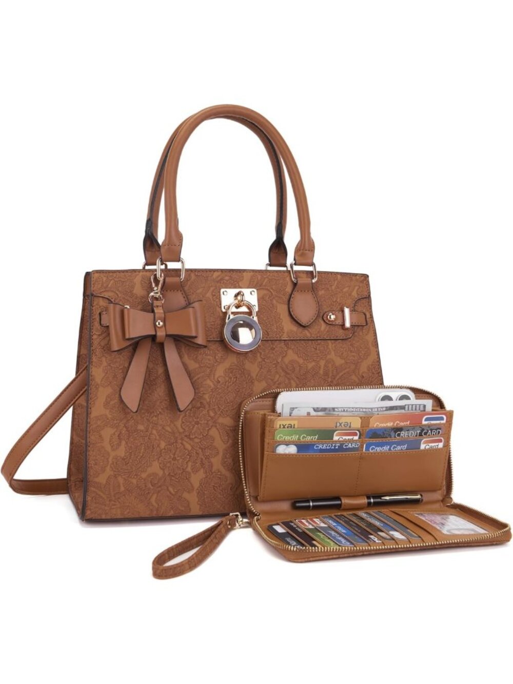 Chic Women's Handbag Set - Cute Tote, Satchel & Wallet for Everyday Style